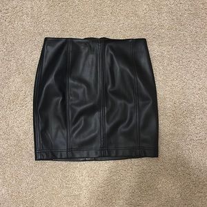 Free People black leather Skirt, size 4, Never worn